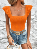 Camiseta Lila Bel Bainha Com Babados - Tiffani Moda Feminina