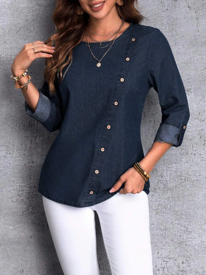 Blusa Jeans Jannine - Tiffani Moda Feminina