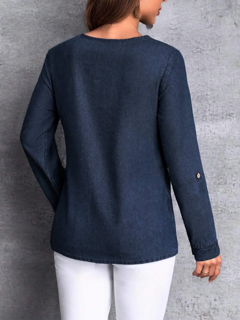 Blusa Jeans Jannine - Tiffani Moda Feminina