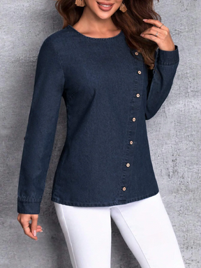 Blusa Jeans Jannine - Tiffani Moda Feminina