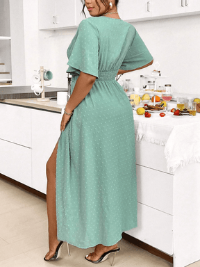 Vestido Vivar Manga Curta Com Renda E Babados - Tiffani Moda Feminina
